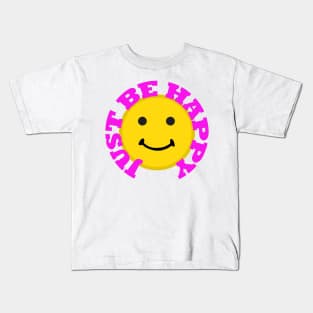 Retro Smiley Face Smile Be Happy Kids T-Shirt